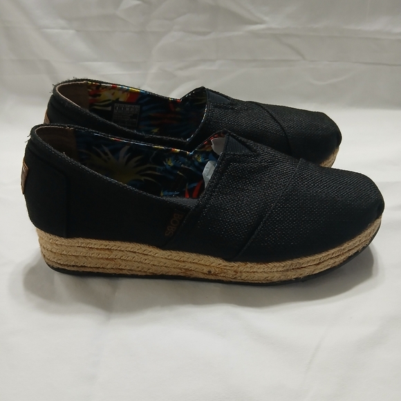 BOBS Black Espadrille Slip-On Shoes - Picture 4 of 16